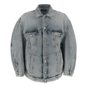 Veste en Denim à manches torsadées « Blue Skies » 706654TDW144824