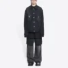 Veste en Denim oversize City Paris « Washed Black White » 690198TBP479034