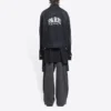Veste en Denim oversize City Paris « Washed Black White » 690198TBP479034