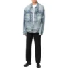 Veste en Denim oversize à découpes « Bleu » 697779TMW264437