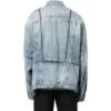 Veste en Denim oversize à découpes « Bleu » 697779TMW264437