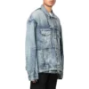 Veste en Denim oversize à découpes « Bleu » 697779TMW264437