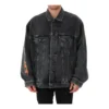 Veste en Denim oversize Metallica « Washed Black Orange » 694504TBP471055