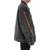 Veste en Denim oversize Metallica « Washed Black Orange » 694504TBP471055