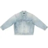 Veste en Denim vintage 3B Sports, coupe large « Light Blue » 704299TJW798469