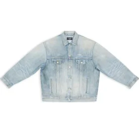 Veste en Denim vintage 3B Sports, coupe large « Light Blue » 704299TJW798469