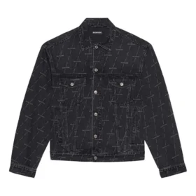 Veste en jean coupe large « Charcoal » 620731TJW411052