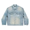 Veste oversize Bal Diagonal Allover « Denim japonais bleu clair à anneaux » 773616TPW534868