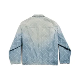 Veste oversize Bal Diagonal Allover « Denim japonais bleu clair à anneaux » 773616TPW534868