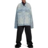 Veste oversize Bal Diagonal Allover « Denim japonais bleu clair à anneaux » 773616TPW534868