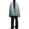 Veste oversize Bal Diagonal Allover « Denim japonais bleu clair à anneaux » 773616TPW534868