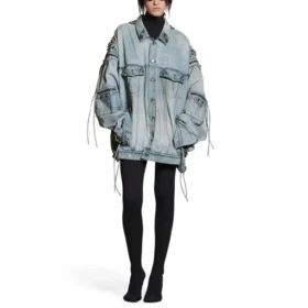 Veste oversize Cagole « Bleu » 764521TDW144016