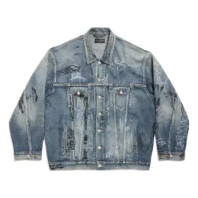 Veste oversize Graffiti « Light Blue » 745048TNW014012