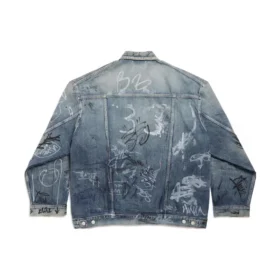 Veste oversize Graffiti « Light Blue » 745048TNW014012