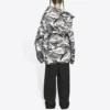 Veste à épaules dénudées Balenciaga FW21 pour homme, grise, 663004TKLD41240