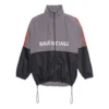 Veste shell bicolore à imprimé logo « Gris » 534317TDO051408