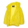 Veste unisexe en fausse fourrure collection automne-hiver 2021, jaune, 663000TKQ077200