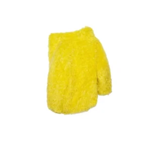 Veste unisexe en fausse fourrure collection automne-hiver 2021, jaune, 663000TKQ077200