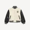 Veste universitaire pour homme Balenciaga | Collaboration NBA, couleur ivoire Veste universitaire pour homme Balenciaga | Collaboration NBA, couleur ivoire