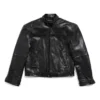 Veste zippée déstructurée FW23 « Black Soft Buffalo Skin » 768749TMS031000