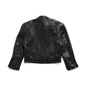 Veste zippée déstructurée FW23 « Black Soft Buffalo Skin » 768749TMS031000 Veste zippée déstructurée FW23 « Black Soft Buffalo Skin » 768749TMS031000