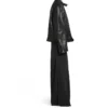 Veste zippée déstructurée FW23 « Black Soft Buffalo Skin » 768749TMS031000