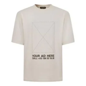 VOTRE PUBLICITÉ ICI T-shirt oversize « Beige » 676589TLVF49054
