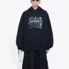 Véritables Balenciaga Large Fit Noir 620947TIVA21000