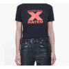 X-Rated Small, coupe ajustée, manches courtes, noir 612964TIVA71076